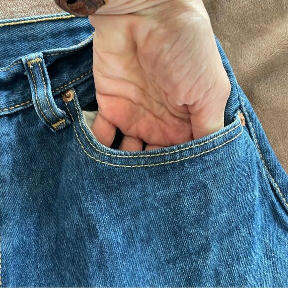 Levi Strauss & Co Men's Blue Jeans Size 34/34 501 Button Fly - Picture 4 of 11